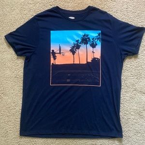 Mens Old Navy Basketball Hoop Sunset Graphic Tee XL